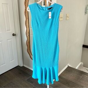 New York & Company / NWT Blue Sleeveless Ruffle Hem Dress